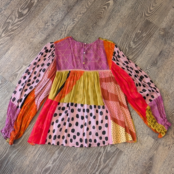 anthropologie BL-NK LONDON miranda peasant blouse S M - Picture 14 of 16